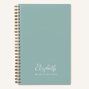 Einfacher Minimaler Aquamariner Aquakulturname Notizbuch