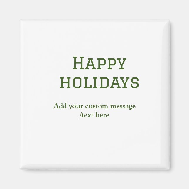 Einfacher, minimaler grün fröhlicher Urlaub Weihna Magnet (Vorne)