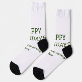 Einfacher, minimaler grün fröhlicher Urlaub Weihna Socken