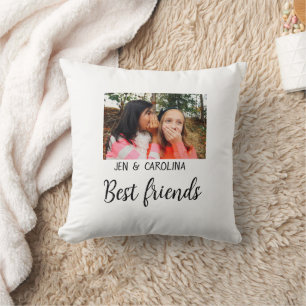 einfacher minimaler Name des besten Freundes Foto Kissen