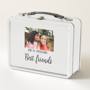 einfacher minimaler Name des besten Freundes Foto Metall Brotdose