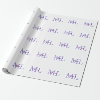 einfacher minimaler Name Monogramm rosa roter Wurf Geschenkpapier
