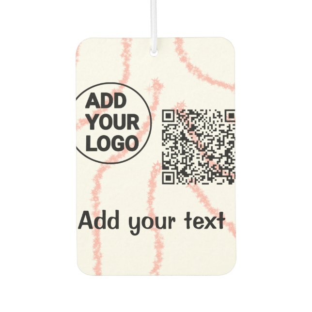 Einfacher minimaler q r Code Hinzufügen des Logo-S Autolufterfrischer (Vorderseite)