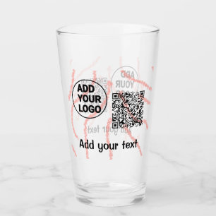 Einfacher minimaler q r Code Hinzufügen des Logo-S Glas