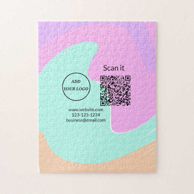 Einfacher minimaler q r Code Hinzufügen Logo Scan- (Vertikal)