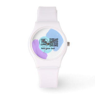 Einfacher minimaler q r Code Hinzufügen Logo-Scan- Armbanduhr