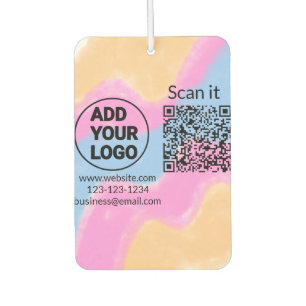 Einfacher minimaler q r Code Hinzufügen Logo Scan- Autolufterfrischer