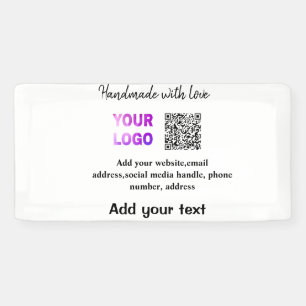 Einfacher minimaler q r Code Hinzufügen Logo-Scan- Banner
