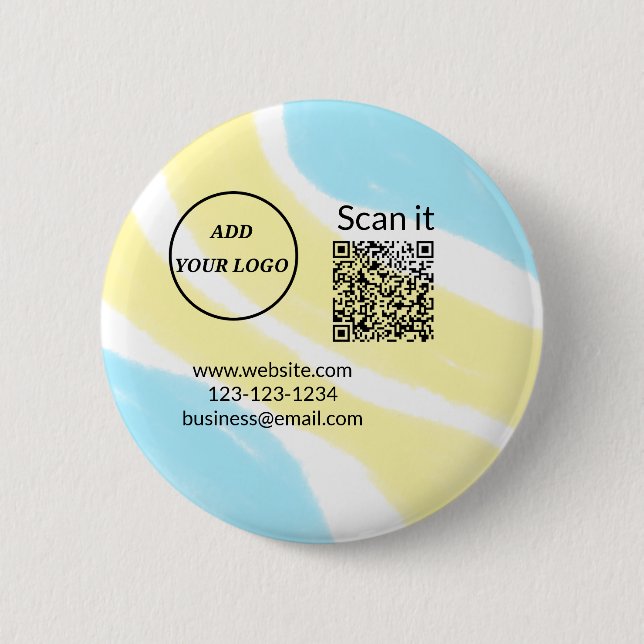 Einfacher minimaler q r Code Hinzufügen Logo Scan- Button (Vorderseite)
