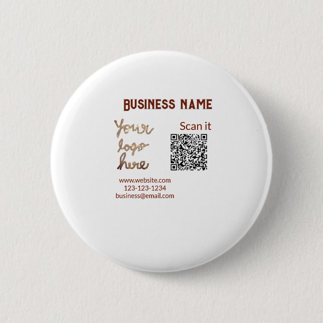 Einfacher minimaler q r Code Hinzufügen Logo Scan- Button (Vorderseite)