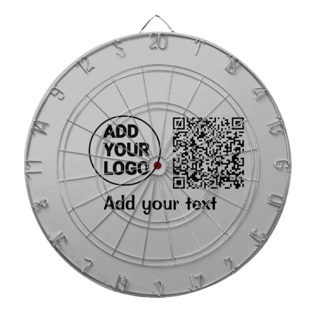 Einfacher minimaler q r Code Hinzufügen Logo-Scan- Dartscheibe (vorne)