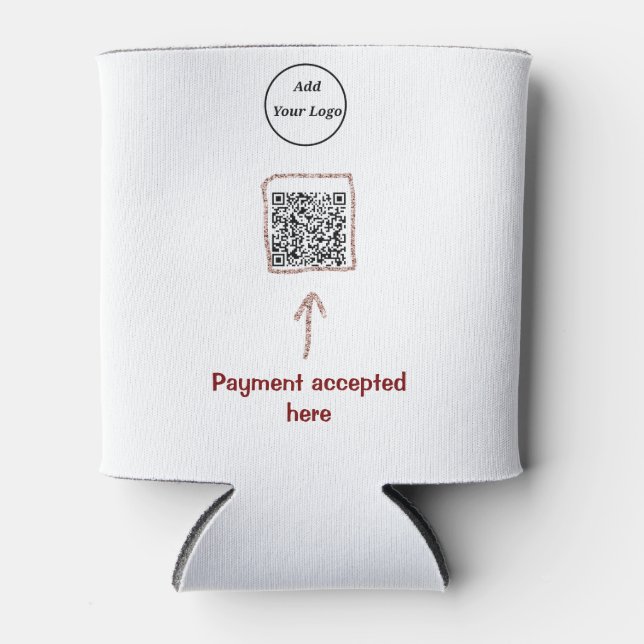 Einfacher minimaler q r Code Hinzufügen Logo-Scan- Dosenkühler (Vorderseite)