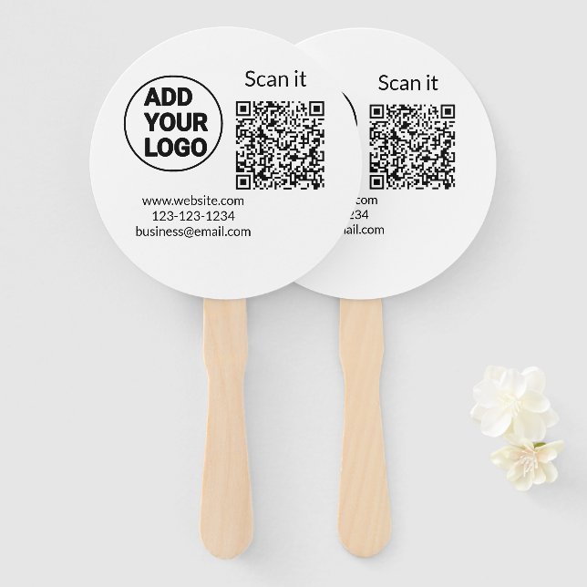 Einfacher minimaler q r Code Hinzufügen Logo Scan- Fächer (Vorne und Hinten)