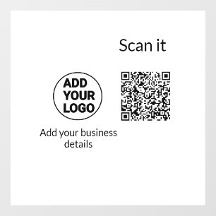 Einfacher minimaler q r Code Hinzufügen Logo Scan- Fensteraufkleber