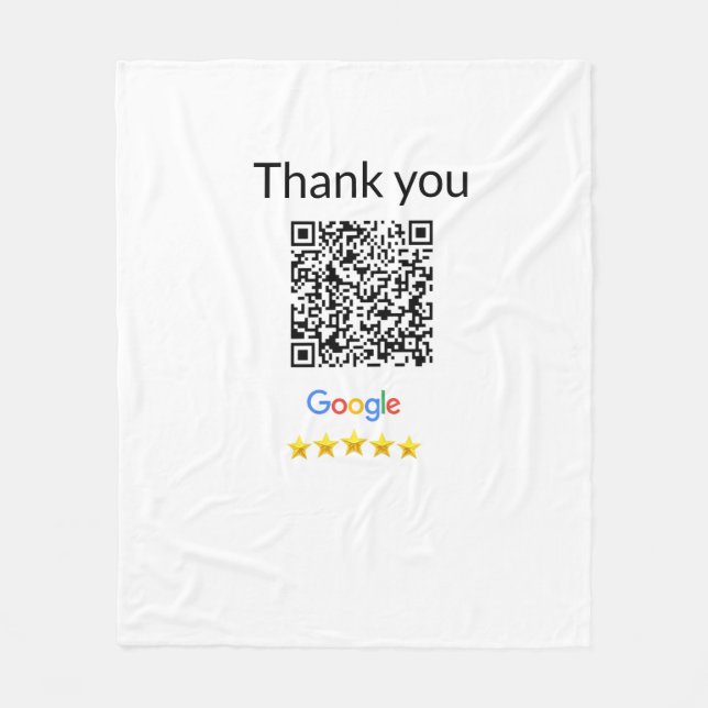 Einfacher minimaler q r Code Hinzufügen Logo Scan- Fleecedecke (Vorderseite)