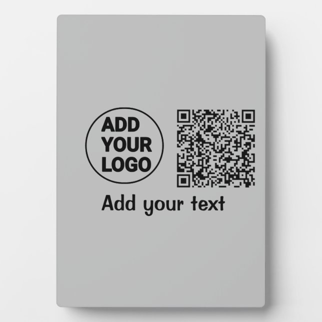 Einfacher minimaler q r Code Hinzufügen Logo-Scan- Fotoplatte (Vorderseite)