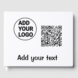 Einfacher minimaler q r Code Hinzufügen Logo-Scan- Gästebuch
