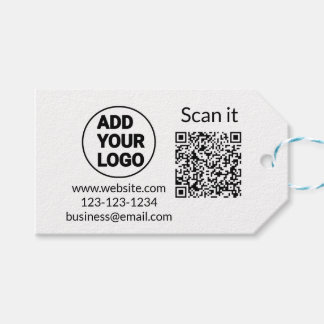Einfacher minimaler q r Code Hinzufügen Logo Scan- Geschenkanhänger