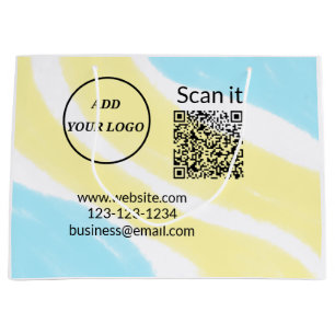 Einfacher minimaler q r Code Hinzufügen Logo Scan- Große Geschenktüte