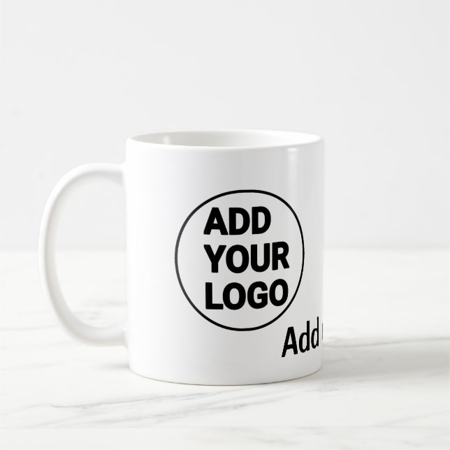 Einfacher minimaler q r Code Hinzufügen Logo-Scan- Kaffeetasse (Links)