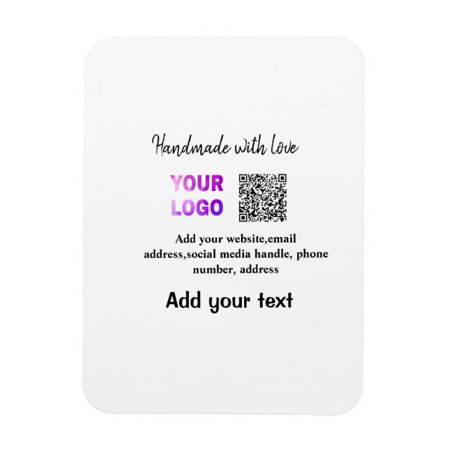 Einfacher minimaler q r Code Hinzufügen Logo-Scan- Magnet (Vertikal)