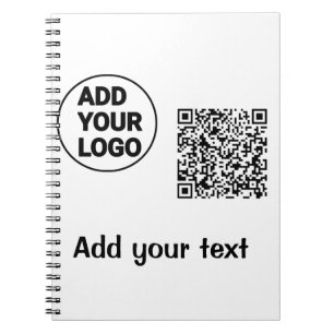 Einfacher minimaler q r Code Hinzufügen Logo-Scan- Notizblock
