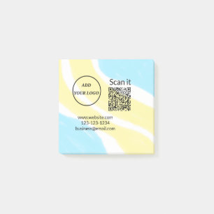Einfacher minimaler q r Code Hinzufügen Logo Scan- Post-it Klebezettel