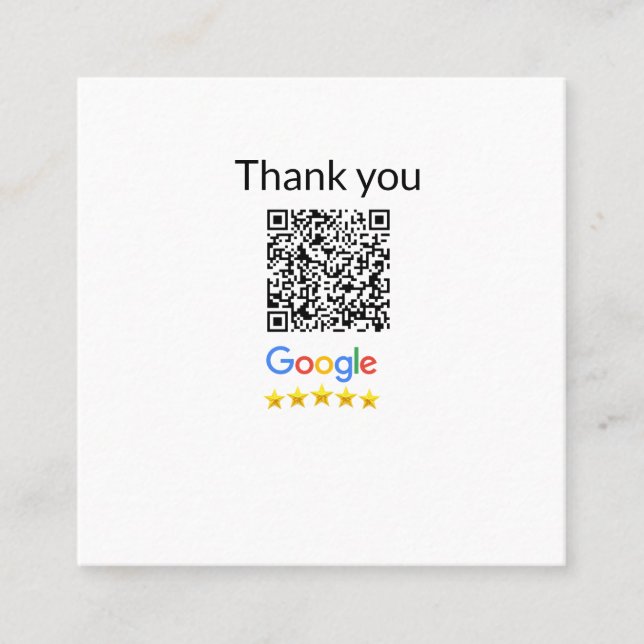 Einfacher minimaler q r Code Hinzufügen Logo Scan- Quadratische Visitenkarte (Vorderseite)