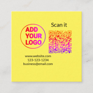 Einfacher minimaler q r Code Hinzufügen Logo Scan- Quadratische Visitenkarte