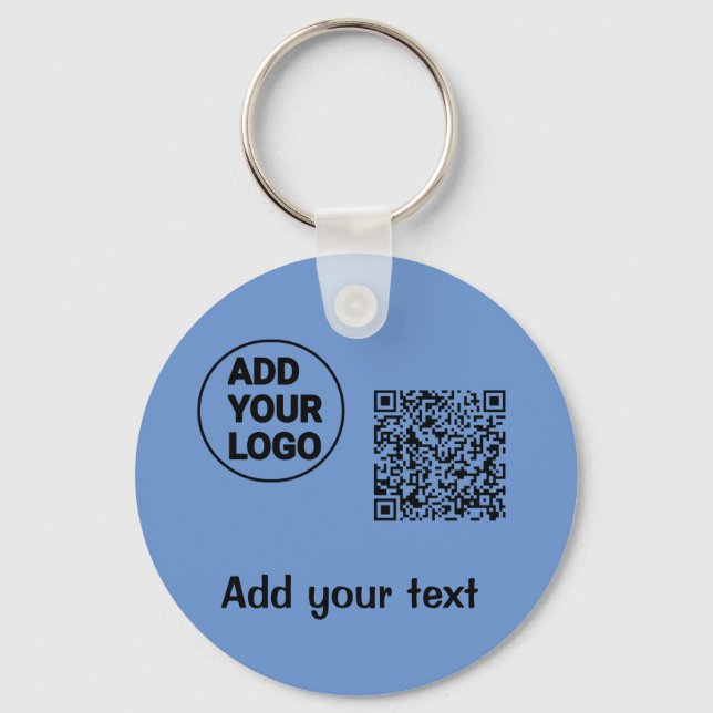 Einfacher minimaler q r Code Hinzufügen Logo-Scan- Schlüsselanhänger (Vorderseite)