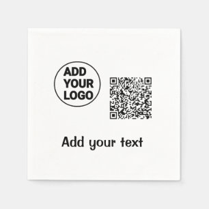Einfacher minimaler q r Code Hinzufügen Logo-Scan- Serviette