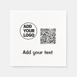 Einfacher minimaler q r Code Hinzufügen Logo-Scan- Serviette