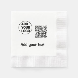 Einfacher minimaler q r Code Hinzufügen Logo-Scan- Serviette