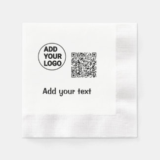 Einfacher minimaler q r Code Hinzufügen Logo-Scan- Serviette