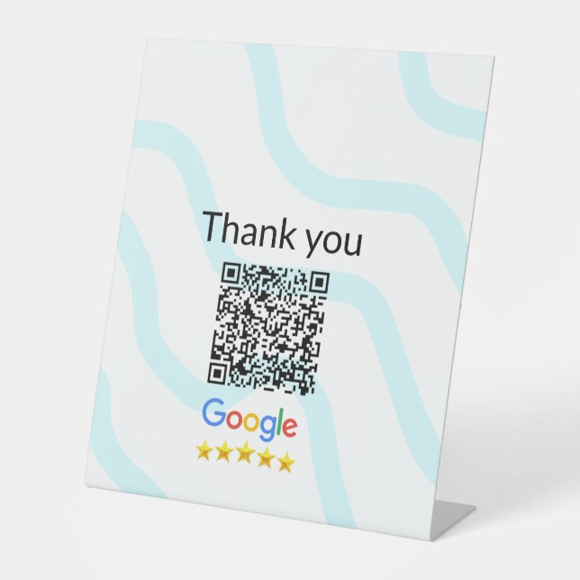 Einfacher minimaler q r Code Hinzufügen Logo Scan- Sockelschild (Vorderseite)