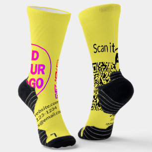 Einfacher minimaler q r Code Hinzufügen Logo Scan- Socken