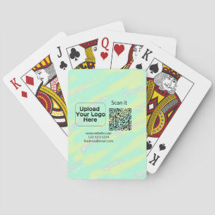 Einfacher minimaler q r Code Hinzufügen Logo Scan- Spielkarten