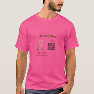 Einfacher minimaler q r Code Hinzufügen Logo Scan- T-Shirt