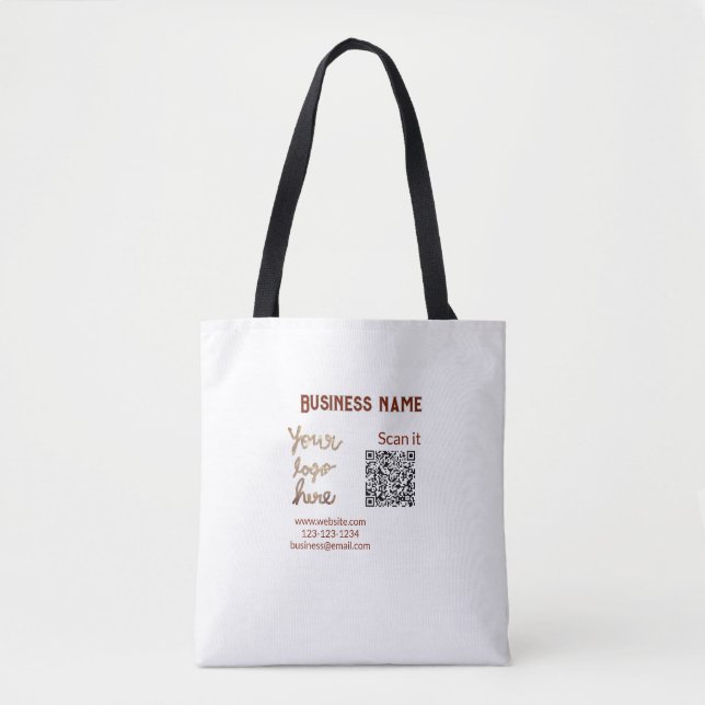 Einfacher minimaler q r Code Hinzufügen Logo Scan- Tasche (Vorderseite)