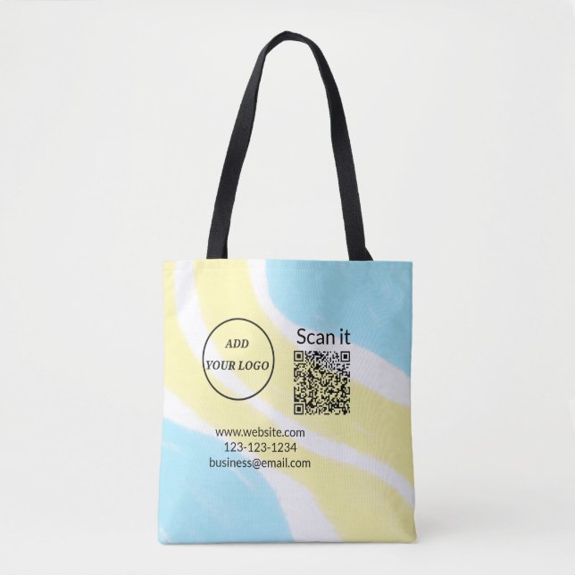 Einfacher minimaler q r Code Hinzufügen Logo Scan- Tasche (Vorderseite)