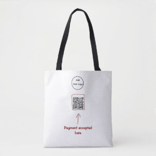 Einfacher minimaler q r Code Hinzufügen Logo-Scan- Tasche