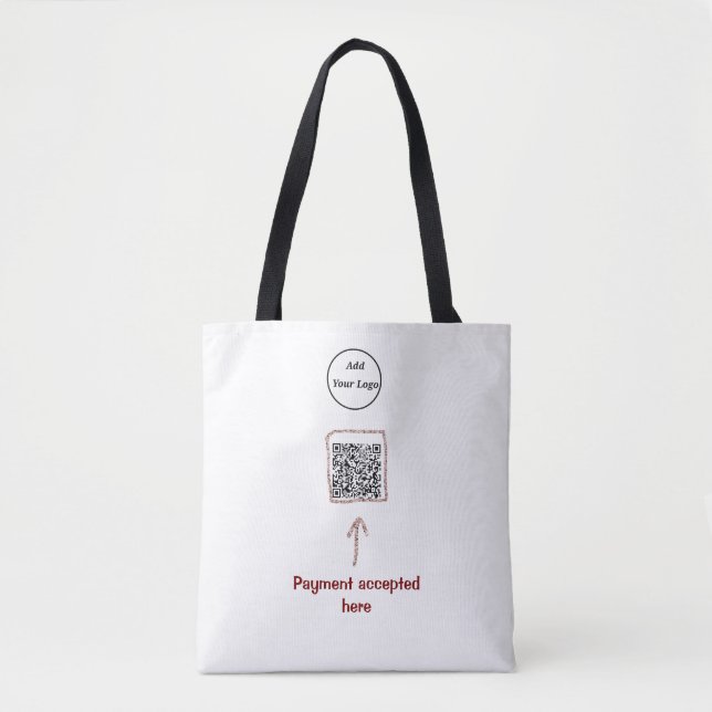 Einfacher minimaler q r Code Hinzufügen Logo-Scan- Tasche (Vorderseite)