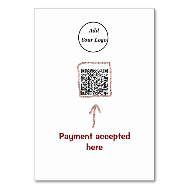 Einfacher minimaler q r Code Hinzufügen Logo-Scan- Tischnummer (Vorderseite)