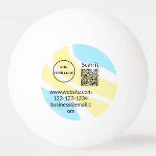 Einfacher minimaler q r Code Hinzufügen Logo Scan- Tischtennisball