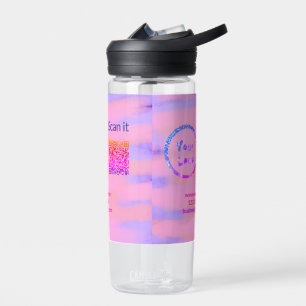 Einfacher minimaler q r Code Hinzufügen Logo Scan- Trinkflasche