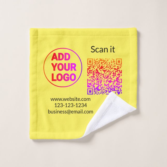 Einfacher minimaler q r Code Hinzufügen Logo Scan- Waschlappen (Waschlappen)
