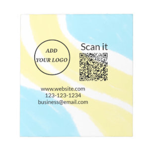 Einfacher minimaler QR-Code Logo hinzufügen Code-N Notizblock