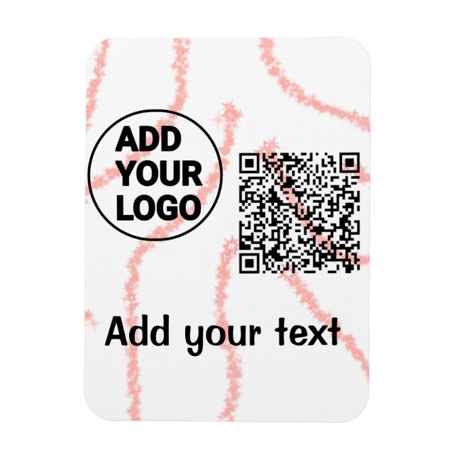 Einfacher minimaler QR-Code-Logo-Scan-Code-Name t Magnet (Vertikal)