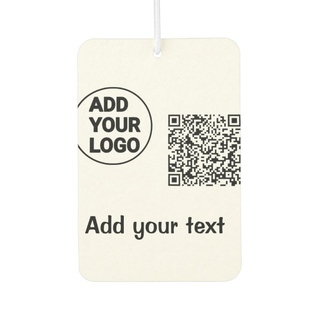 Einfacher minimaler QR-Code-Logo-Scan-Code-Name te Autolufterfrischer (Vorderseite)