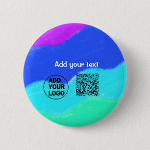 Einfacher minimaler QR-Code-Logo-Scan-Code-Name te Button
